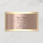 Beruflich Moderne Golden Einfach Minimalismus Rose Visitenkarte (Rückseite)