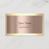 Beruflich Moderne Golden Einfach Minimalismus Rose Visitenkarte (Vorderseite)