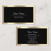 Beruflich Moderne Golden Einfach Minimalismus Schw Visitenkarte (Vorne/Hinten)