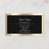 Beruflich Moderne Golden Einfach Minimalismus Schw Visitenkarte (Rückseite)
