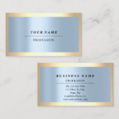 Beruflich Moderne Golden Smoky Blauer Pastell Visitenkarte (Vorne/Hinten)
