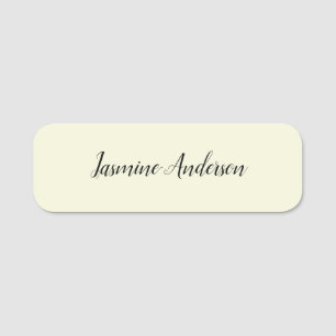 Beruflich Moderne Minimalistische Beigefarbenheit Namensschild