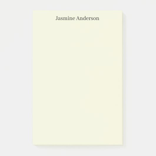 Beruflich Moderne Minimalistische Beigefarbenheit Post-it Klebezettel (Vorderseite)