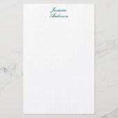 Beruflich Moderne Minimalistische Blauweiße Linde Briefpapier (Vorderseite)