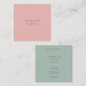 Beruflich Moderne, Minimalistische Design Trend-Fa Quadratische Visitenkarte (Vorne/Hinten)