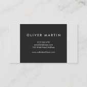 Beruflich Moderne Minimalistische Dunkelheit und l Visitenkarte (Rückseite)