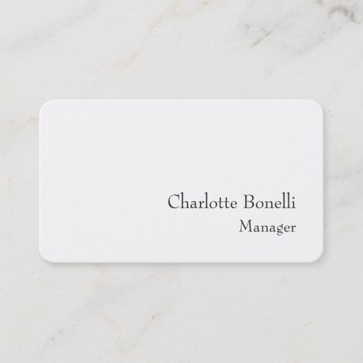 Beruflich Moderne Minimalistische Kreation Visitenkarte (Vorderseite)