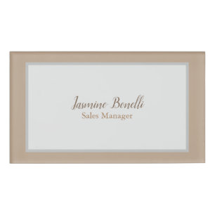 Beruflich Moderne Minimalistische Pastellfarben Namenschild