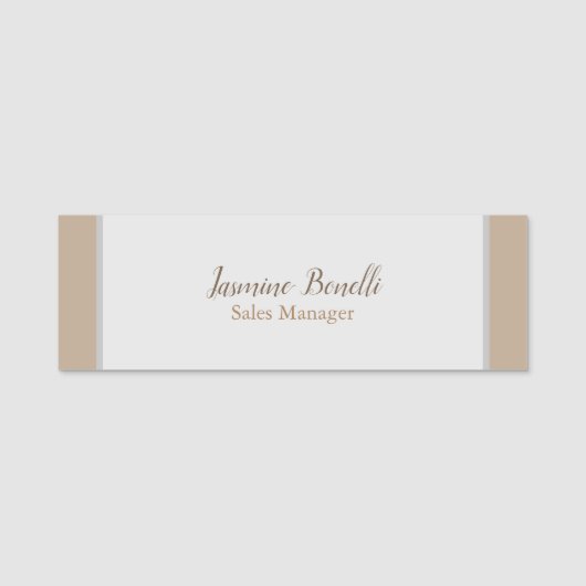 Beruflich Moderne Minimalistische Pastellfarben Namensschild (Vorderseite)