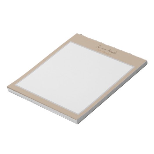 Beruflich Moderne Minimalistische Pastellfarben Notizblock (Rotiert)