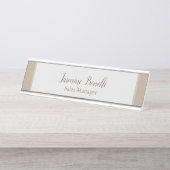 Beruflich Moderne Minimalistische Pastellfarben Schreibtischnamensplakette (Vorderseite )