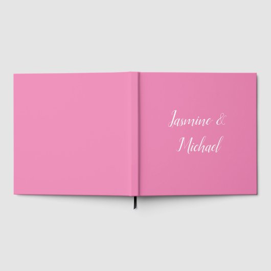 Beruflich Moderne Minimalistische Rosa Farbe Gästebuch (Voll)