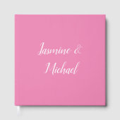 Beruflich Moderne Minimalistische Rosa Farbe Gästebuch (Vorderseite)