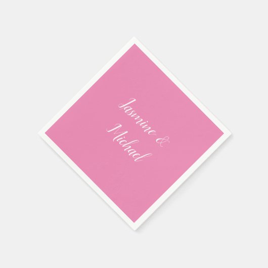 Beruflich Moderne Minimalistische Rosa Farbe Serviette (Ecke)