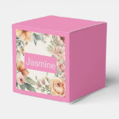 Beruflich Moderne Minimalistische Rose Blumenname Geschenkschachtel (Rückseite)