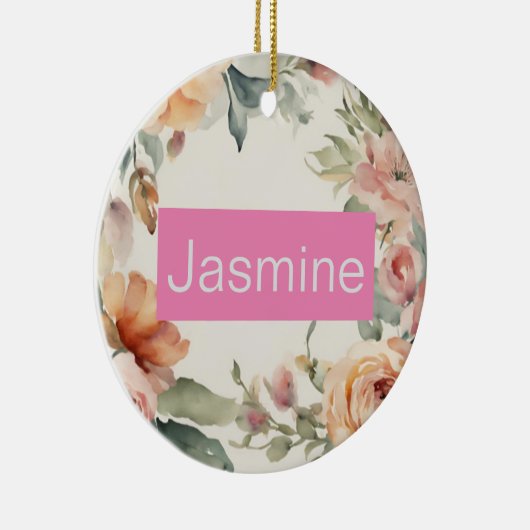 Beruflich Moderne Minimalistische Rose Blumenname Keramik Ornament (Rechts)