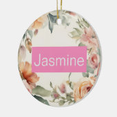 Beruflich Moderne Minimalistische Rose Blumenname Keramik Ornament (Links)