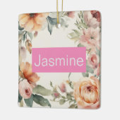 Beruflich Moderne Minimalistische Rose Blumenname Keramikornament (Links)