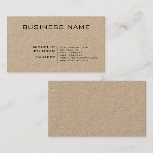 Beruflich Moderne Minimalistische Schlicht Kraft Visitenkarte (Vorne/Hinten)