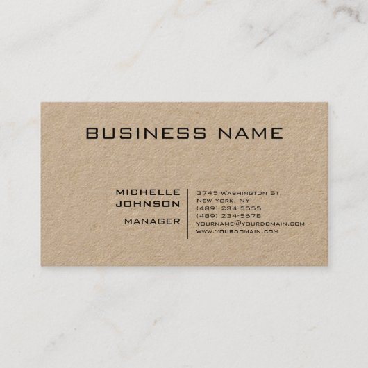 Beruflich Moderne Minimalistische Schlicht Kraft Visitenkarte (Vorderseite)