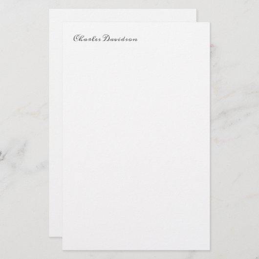 Beruflich Moderne Minimalistische Schlichte Kallig Briefpapier (Vorne/Hinten)