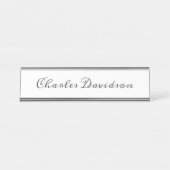 Beruflich Moderne Minimalistische Schlichte Kallig Schreibtischnamensplakette (Vorderseite )