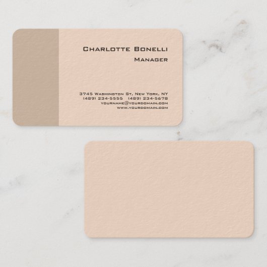 Beruflich Moderne Minimalistische Schlichte Pastel Visitenkarte (Vorne/Hinten)