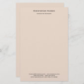 Beruflich Moderne Minimalistische Schlichte Wäsche Briefpapier (Vorne/Hinten)