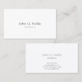 Beruflich Moderne Minimalistische Sleek Chic Schli Visitenkarte (Vorne/Hinten)