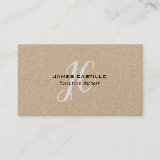 Beruflich Moderne Mit Monogramm Minimalistisch Kra Visitenkarte (Vorderseite)