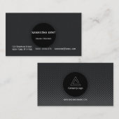 Beruflich Moderne Schwarz-Grau Visitenkarte (Vorne/Hinten)