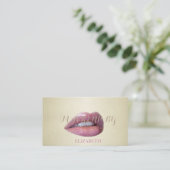 Beruflich Moderne, stilvolle Glitterie-Lips Visitenkarte (Stehend Vorderseite)