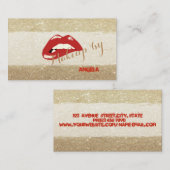 Beruflich Moderne, stilvolle Glitterie-Lips Visitenkarte (Vorne/Hinten)