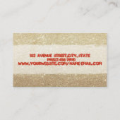 Beruflich Moderne, stilvolle Glitterie-Lips Visitenkarte (Rückseite)