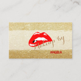 Beruflich Moderne, stilvolle Glitterie-Lips Visitenkarte