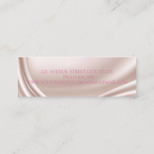 Beruflich Moderne, stilvolle Saten-Lips Mini Visitenkarte (Rückseite)