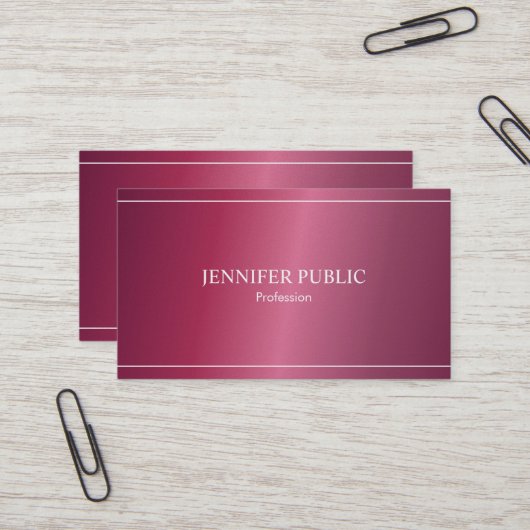 Beruflich Moderne Trendy Glamour Schlicht Luxus Visitenkarte (Vorderseite/Rückseite Beispiel)