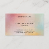 Beruflich Moderne und Abstrakte Kunst, Dichtung un Visitenkarte (Rückseite)