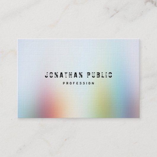 Beruflich Moderne und Abstrakte Kunst, Dichtung un Visitenkarte (Vorderseite)