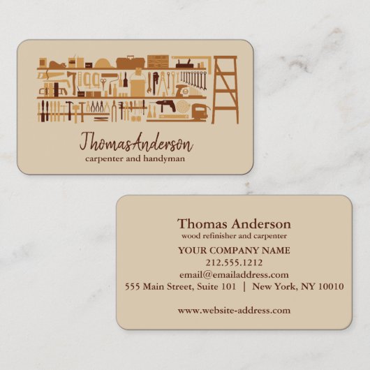 Beruflich Moderne Zuhause-Reparatur Handyman Visitenkarte (Vorne/Hinten)