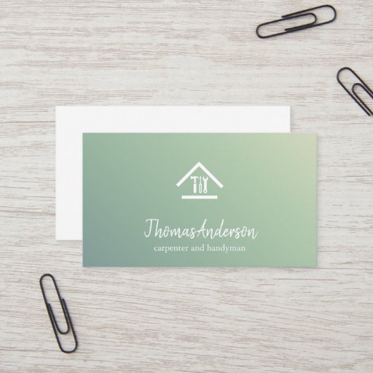 Beruflich Moderne Zuhause-Reparatur Handyman Visitenkarte (Vorderseite/Rückseite Beispiel)