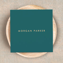 Beruflich Moderner einfacher Aquamariner Platz Quadratische Visitenkarte
