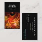 Beruflich Moderner Eleganter Cooler Feuersturm Visitenkarte (Vorne/Hinten)