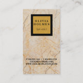 Beruflich Moderner Eleganter Marmor Visitenkarte (Rückseite)