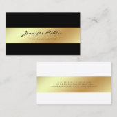 Beruflich Moderner Eleganter White Black Chic Visitenkarte (Vorne/Hinten)