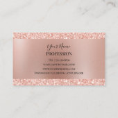 Beruflich Moderner Goldener Minimalismus Rose Gold Visitenkarte (Rückseite)