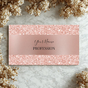 Beruflich Moderner Goldener Minimalismus Rose Gold Visitenkarte
