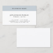 Beruflich Moderner Minimal elegant Weiß & Silber Visitenkarte (Vorne/Hinten)