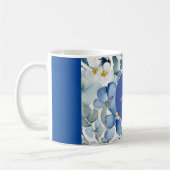 Beruflich Moderner Minimalistischer Blauer Blumenn Kaffeetasse (Links)