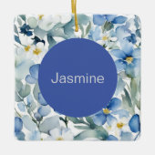 Beruflich Moderner Minimalistischer Blauer Blumenn Keramikornament (Vorderseite)